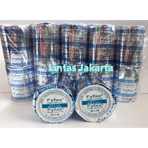 

Kertas Struk Thermal Ukuran 48 mm x 58 mm Merk Fy Fax ( isi 10 roll )