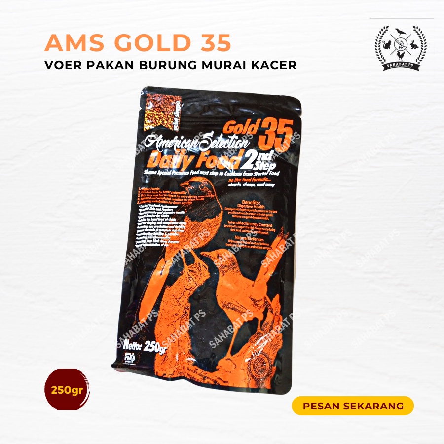PAKAN BURUNG HARIAN AMERICAN SELECTION AMS GOLD 35 PAKAN MURAI KACER