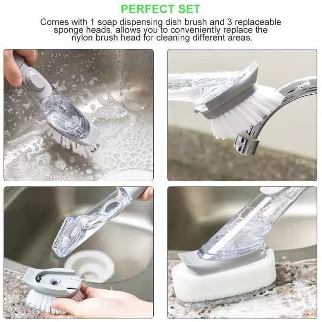 QUALITY Sikat Pembersih Praktis soap Dispenser brush Tempat Sabun Serbaguna