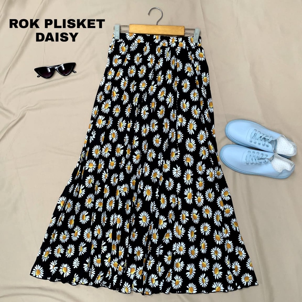 DAISY FLORA ROK PLISKET  / PLEATED SKIRT PREMIUM MAYUNG / rok plisket premium rok panjang skirt rok