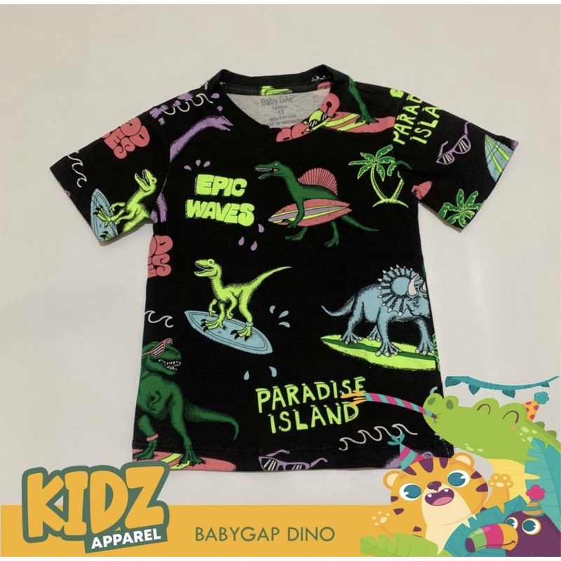Tshirt Baby Gap Dino hitam