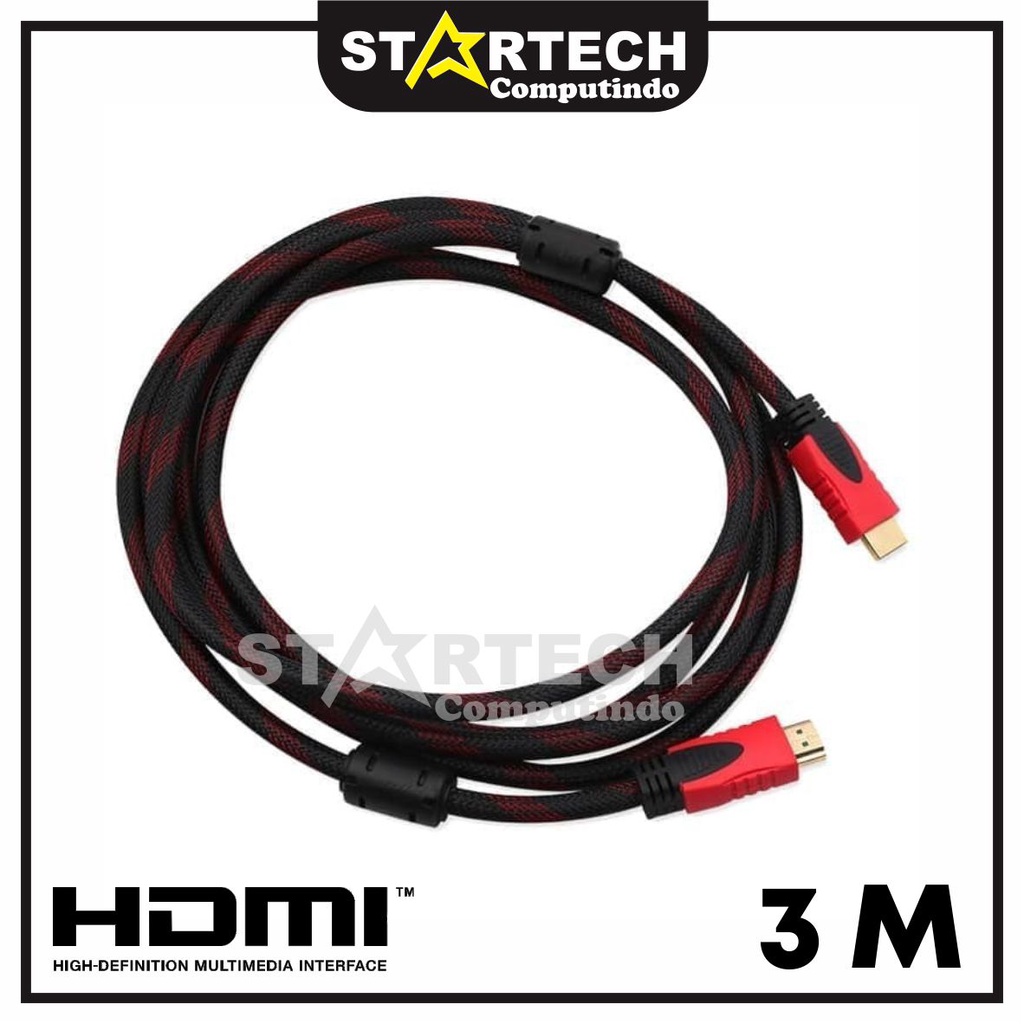 Kabel HDMI Jaring Merk M-Tech - 3 Meter