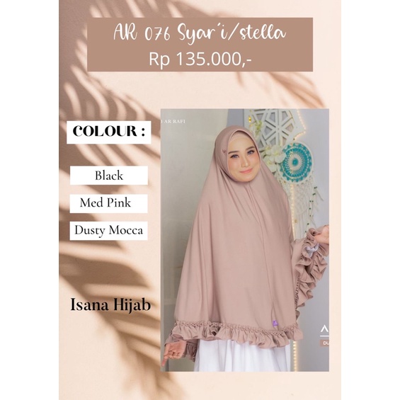 Kerudung Jumbo Arrafi AR 76 syar'i