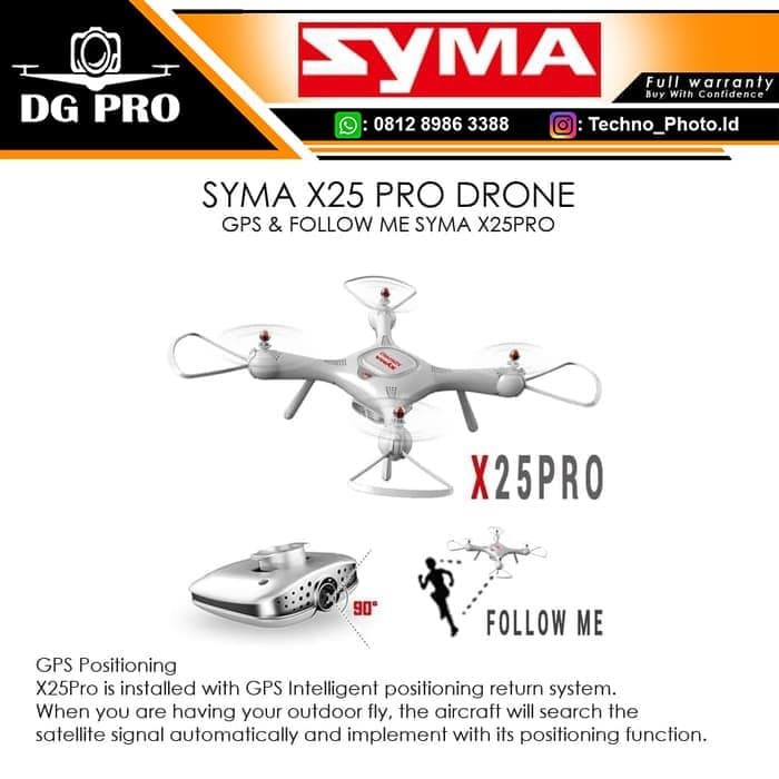 SYMA X25 PRO DRONE WIFI FPV DOUBLE GPS &amp; FOLLOW ME - SYMA X25PRO