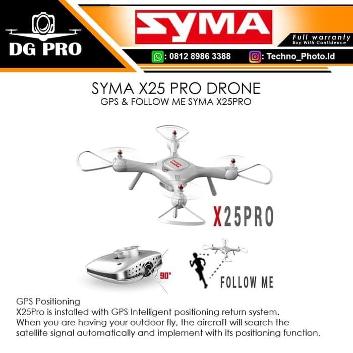 SYMA X25 PRO DRONE WIFI FPV DOUBLE GPS FOLLOW ME - SYMA X25PRO