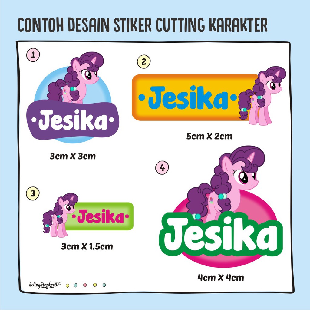

STIKER LABEL NAMA CUSTOM ~ CUTTING ~ LITTLE PONY