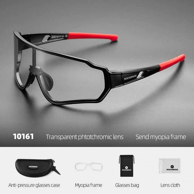 ROCKBROS Kacamata Sepeda Olahraga Lensa Photochromic Full Frame Alat Rekreasi Perlindungan Mata Olah