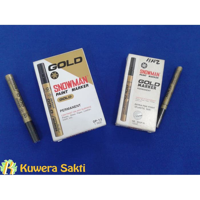 

Promo Spidol permanent Emas gold Snowman Diskon