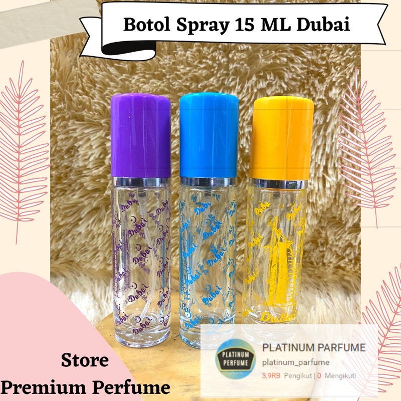 Botol Parfum 15 ML Motif Dubai/ Botol DRAT  / BOTOL PARFUM 15ML / Botol Parfum HM WARNA BARU 15 ML