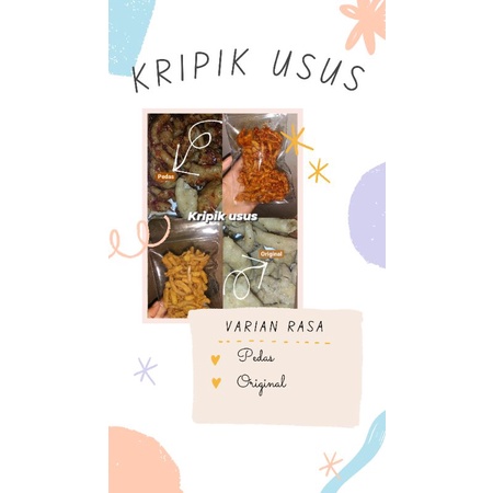 

❤KRIPIK USUS PEDAS/ORIGINAL 100gram❤