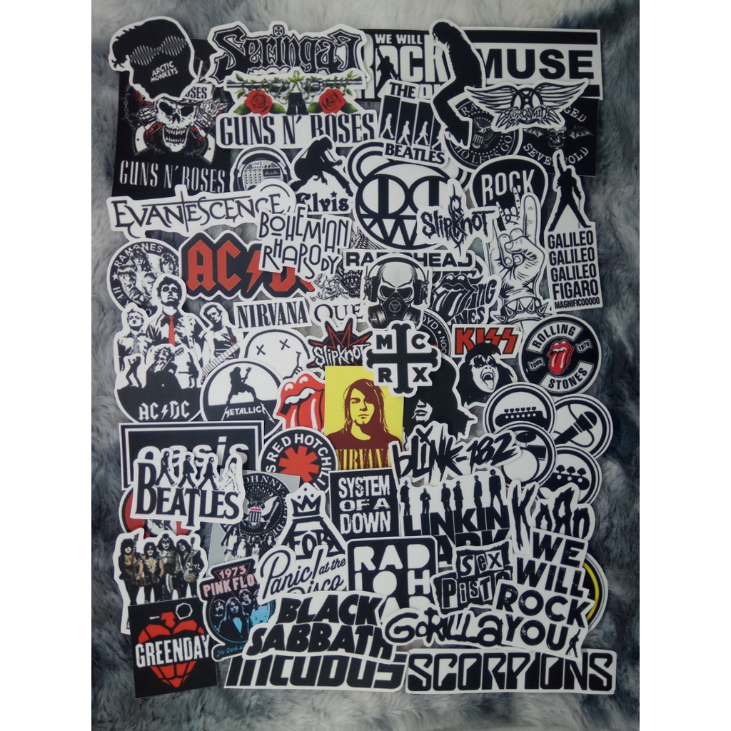 

60+ Pcs / Sticker Band / Sticker Aesthetic/ Anti Air / Sticker Aesthetic / Sticker Journal / Sticker Thmblr / Sticker Helm