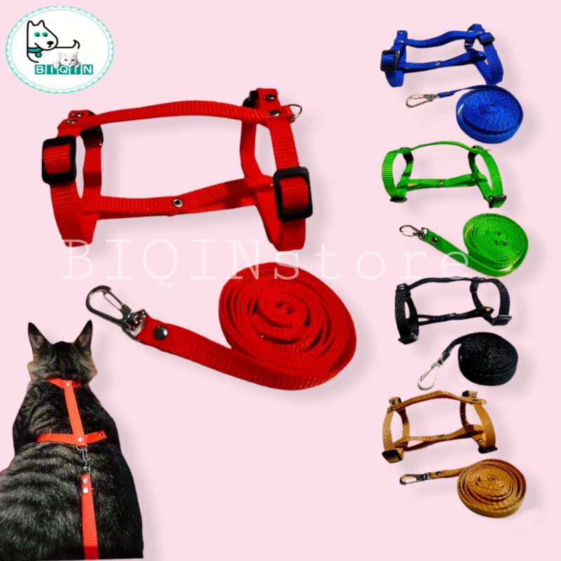 Harnes leash tali tuntun kucing anjing kecil