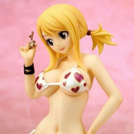 Unik XPlus Fairy Tail Swimsuit Sexy Lucy Heartfilia Bikini Girl Figure Murah