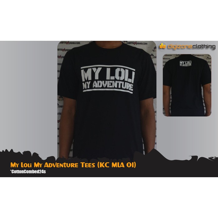 Kaos Anime Wibu My Loli My Adventure Casual Hitam Unisex - KC MLA 01