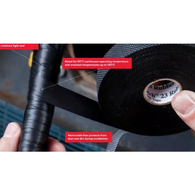 ✯ Isolasi Karet Listrik Tape 3M Scotch 23 Rubber ✷