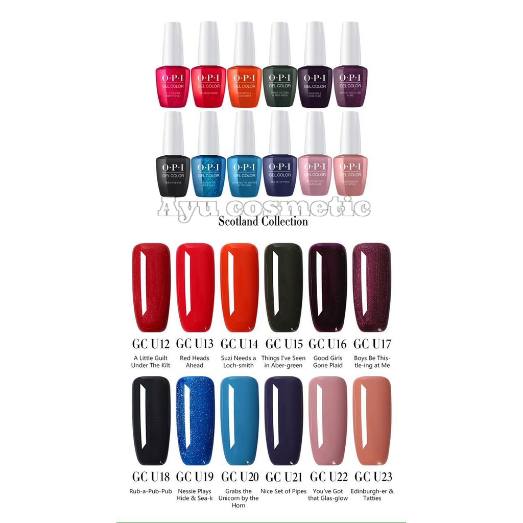

Kutek OPI GEL SCOTLAND Series OPI Gel TERBARU
