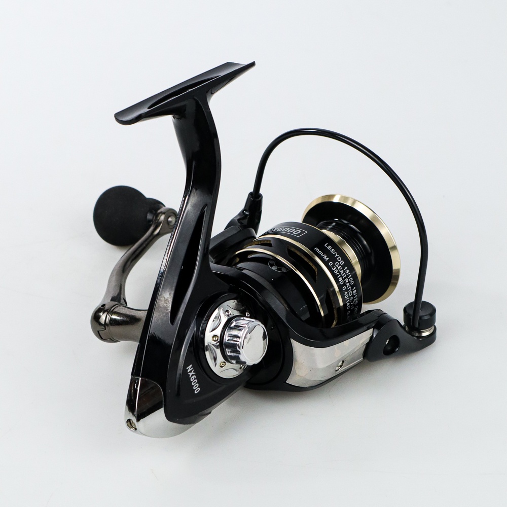 Series Metal Reel Pancing Spinning Fishing Reel 4.7:1 Gear Ratio NX6000 - 7RTHA3BK Black