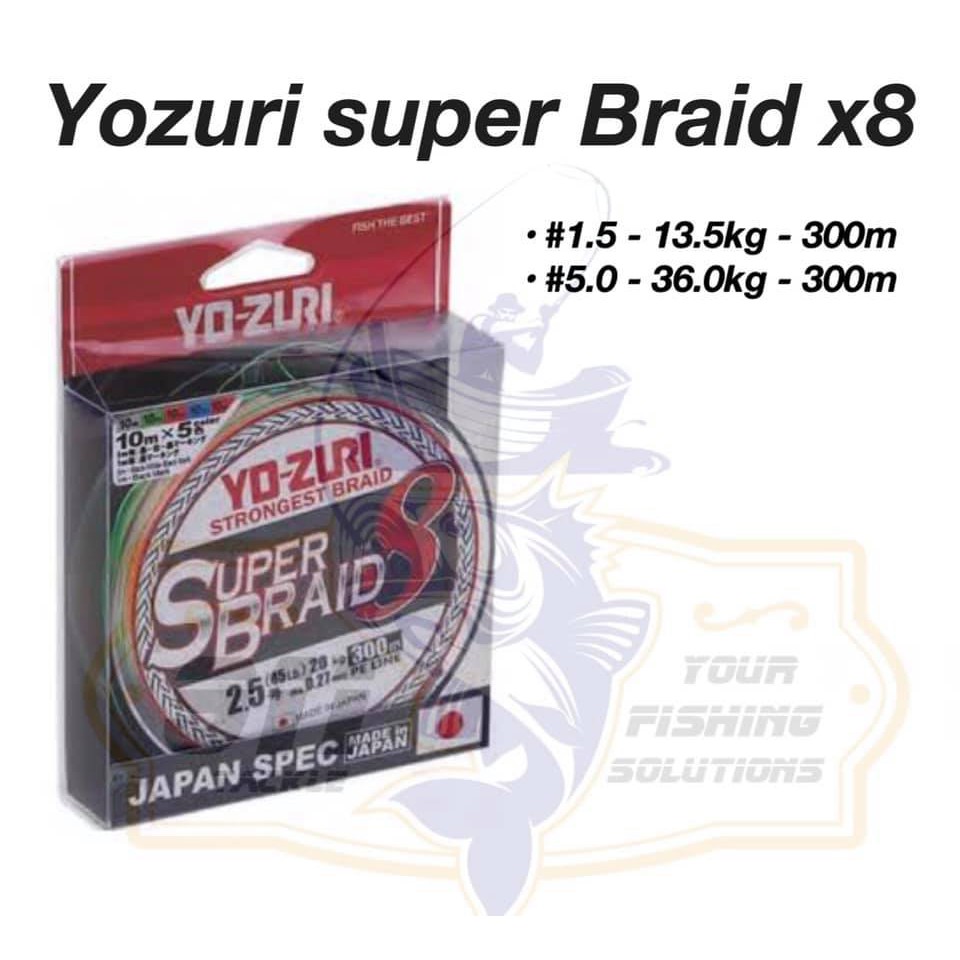 BENANG BRAID PE JIGGING YOZURI x8 - PE 1.5