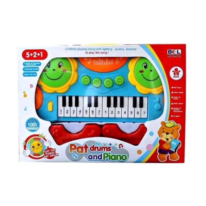 Mainan Pat Drums &amp; Piano Anak alat musik Edukasi-kado/Hadiah Anak Birthday