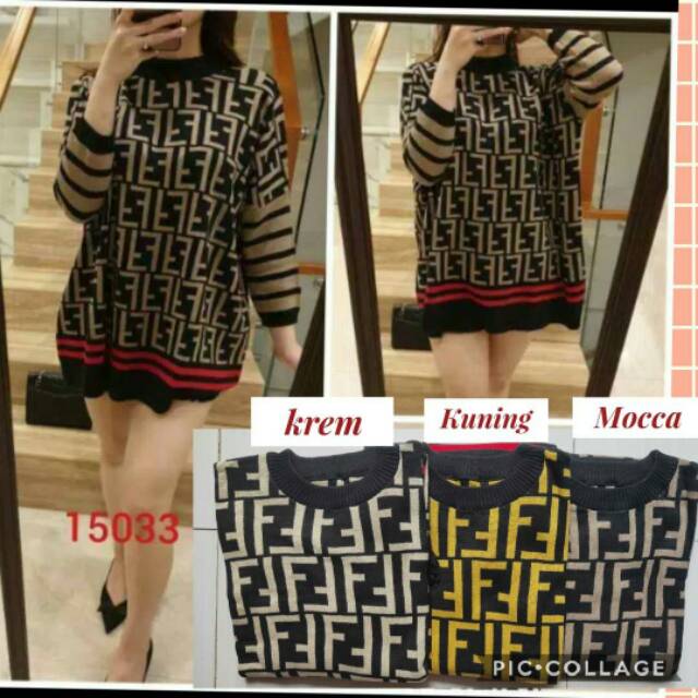 Blus Atasan Rajut Jumbo