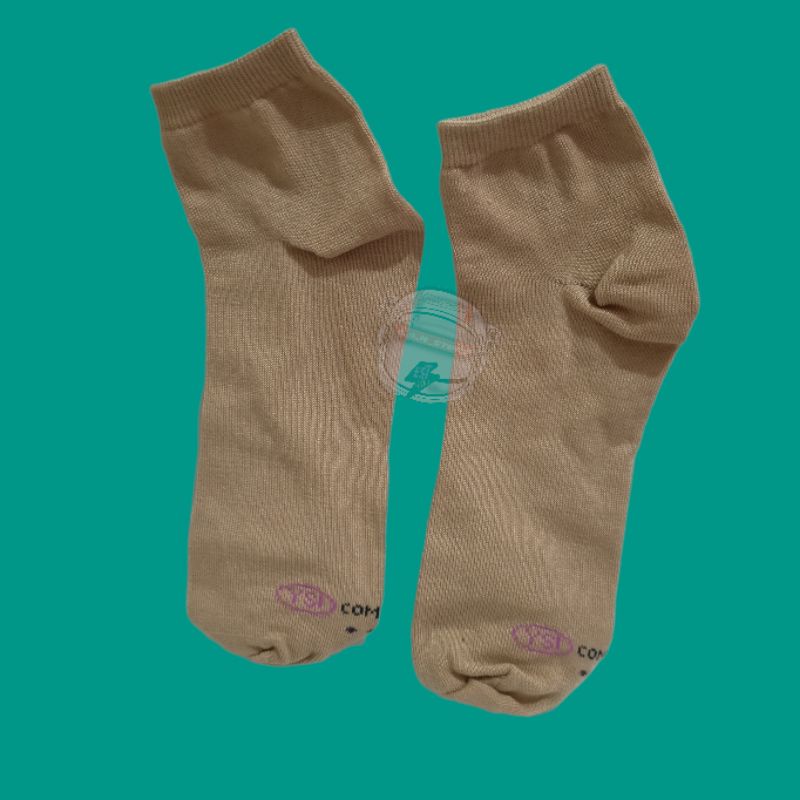 Kaos Kaki Polos Cream Angkle Sock / Kaos Kaki Olahraga Spandex Tebal Unisex