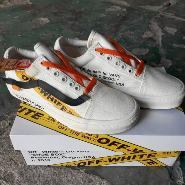 white vans old skool custom