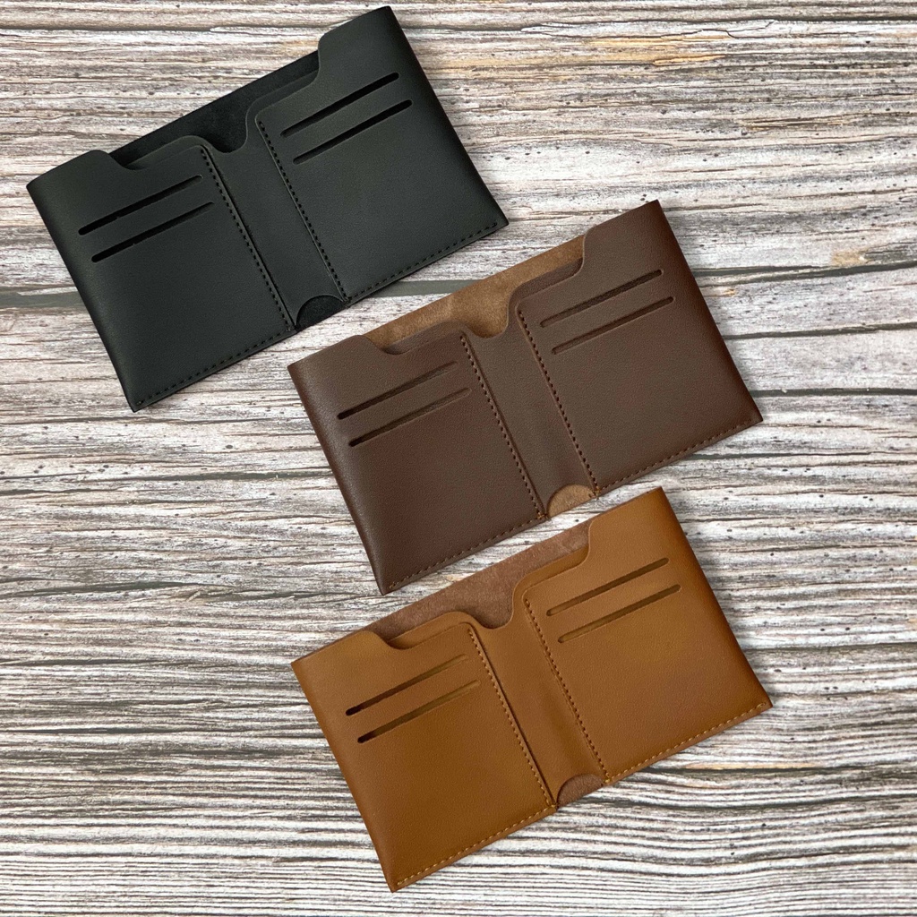 Simply Wallet | Dompet Elegan Minimalis | Bisa di custom logo/tulisan (SHELBY)
