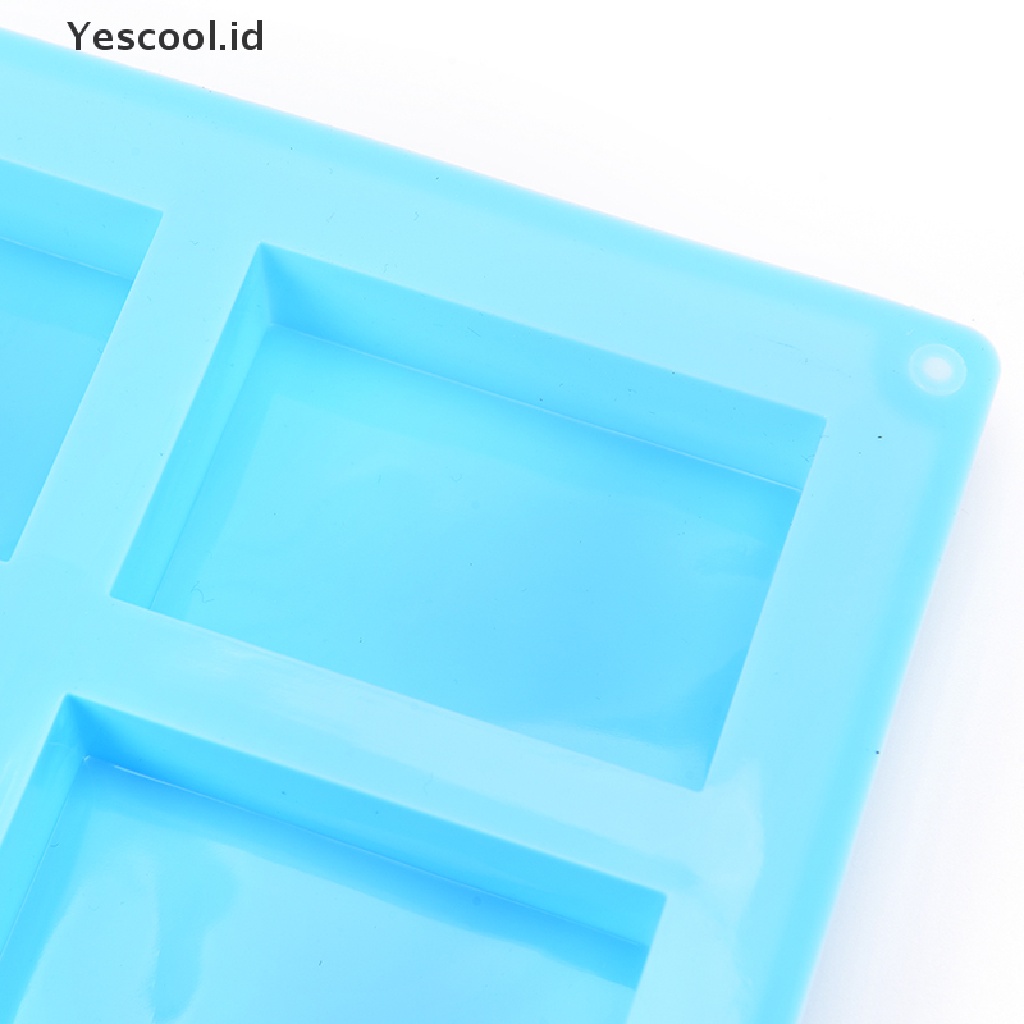 【Yescool】 6-Cavity Silicone Rectangle Soap Cake ice Mold Mould Tray For Homemade Craft DIY .