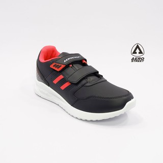 Aerostreet 35-38 Athena-N Hitam Merah - Sepatu Sneakers