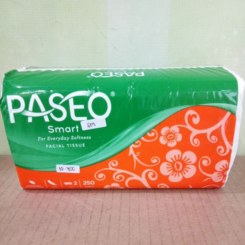 PASEO SMART FOR EVERYDAY SOFTNESS FACIAL TISSUE 2PLY 250SHEET