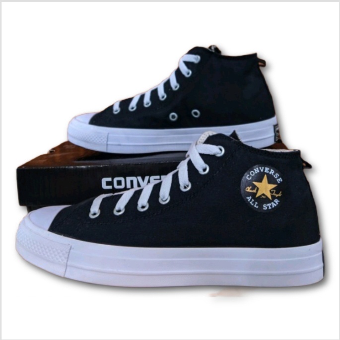 COD SEPATU HITAM SEMI BOT CT2 SEPATU SNEAKERS PRIA WANITA TERBARU FREE BOX SNEAKERS