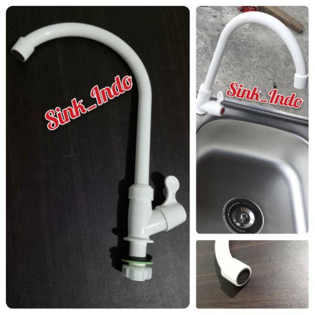 Kran angsa Tanam pvc Lesso Kran angsa Plastik Kran Bak Cuci Piring kran westafel