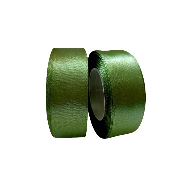 

Pita Satin Hijau Army Muda 1 inch/2,5cm Per Roll