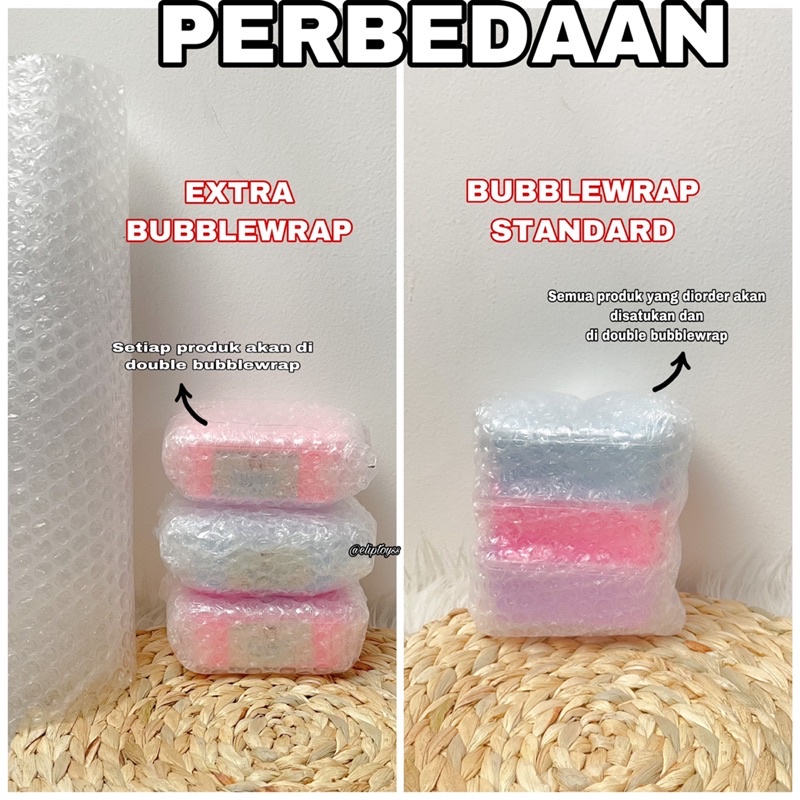 EXTRA BUBBLEWRAP PLASTIK PACKAGING ORDERAN BY ELIPTOYS