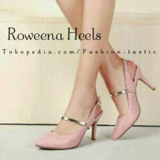 Sepatu wanita " Roweena Heels pink "