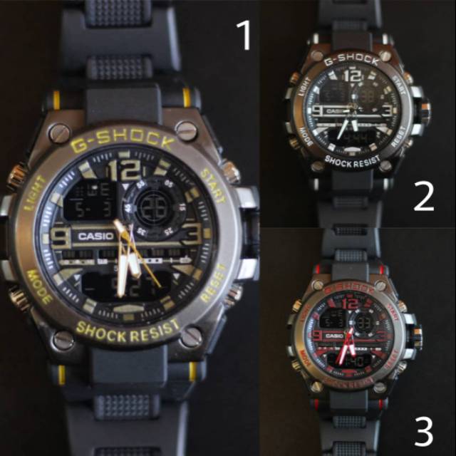 JAM TANGAN GSHOCK RANTAI ATOM / JAM DUAL TIME ANALOG DIGITAL