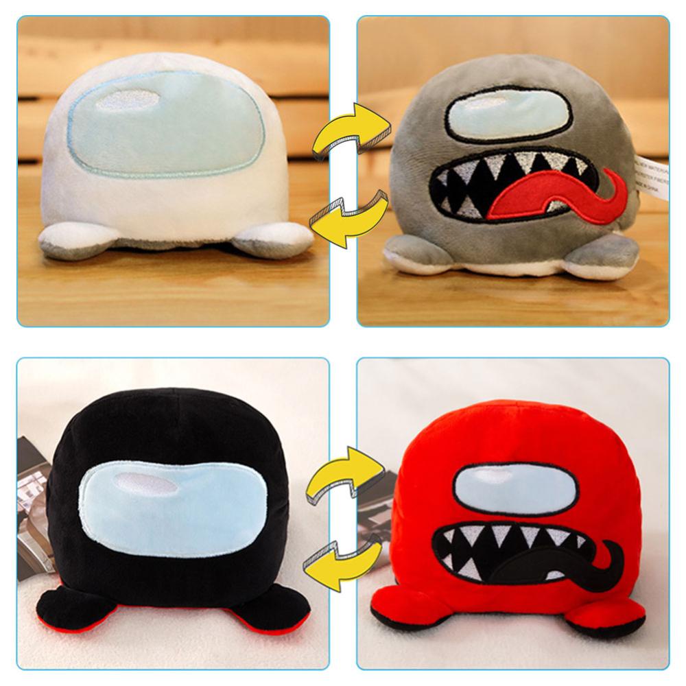 Timekey G6V6 Mainan Boneka Among Us Bahan Plush Lembut Reversible 15cm Untuk Hadiah Ulang Tahun Anak