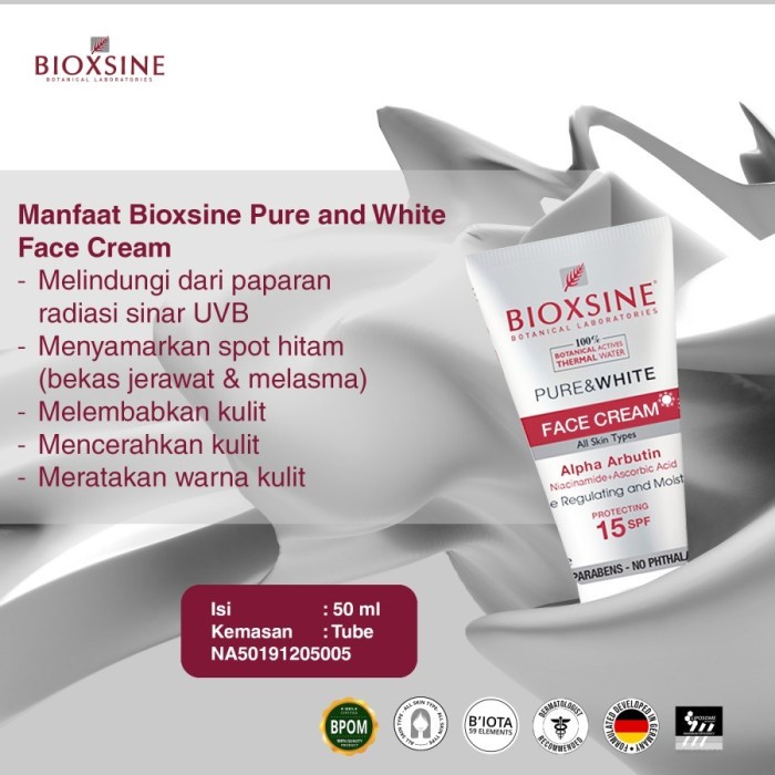 Bioxsine Pure &amp; White Face Cream 50ml BPOM