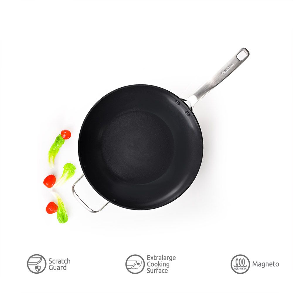 GreenPan Copenhagen Black Open Wok 30 Cm x 83 Mm
