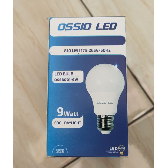 BOLAM OSSIO LED 9W 9WATT/OSSIO LED 9W Terang Garansi 1th
