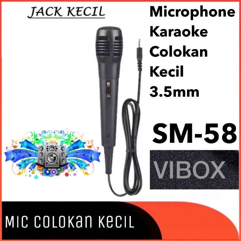 Microphone Kabel Karaoke Colokan Kecil 3.5mm Dan Besar / Mic colokan Termurah MIC TERPOPULER SEN