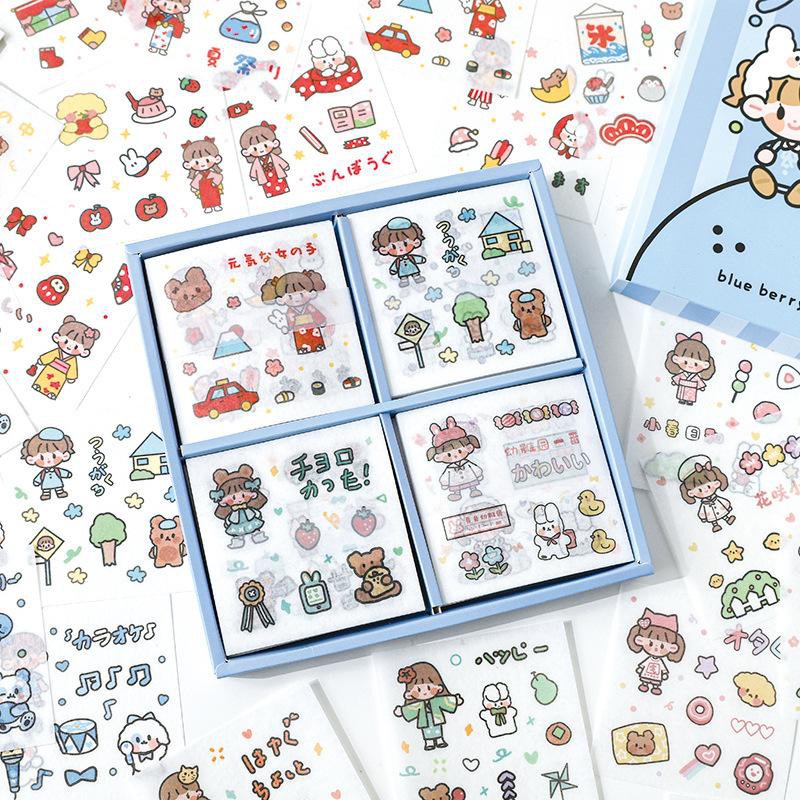 

[deespace] 1 LEMBAR Sticker HAPPY DAY Sticker PET DIY Scrapbook Stiker Hias Tumbler Transparan Lucu in Box TELADO - B0147