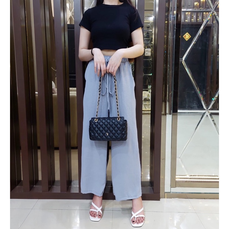 BEFAST - ZRD OOTD Celana Kulot NADRA / CELANA KULOT CRINKLE WANITA/YUNA PANTS / Celana Panjang Casual Wanita / Bawahan Wanita Polos / Kulot kekinian / Terlaris / Trendy / Celana Panjang Kulot Banyak Warna / Termurah