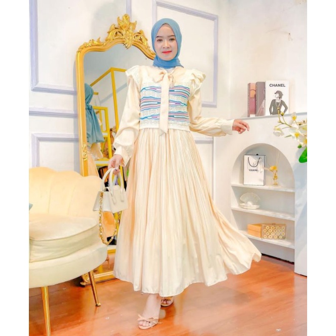 gamis prisket rompi vivorie premium