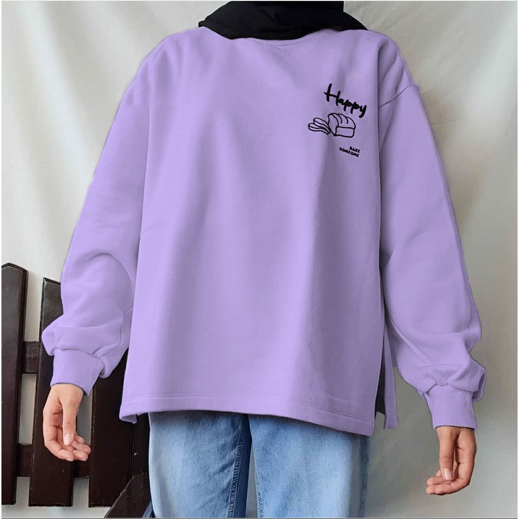 SWEATER HAPPY SOMEONE/SWEATER WANITA