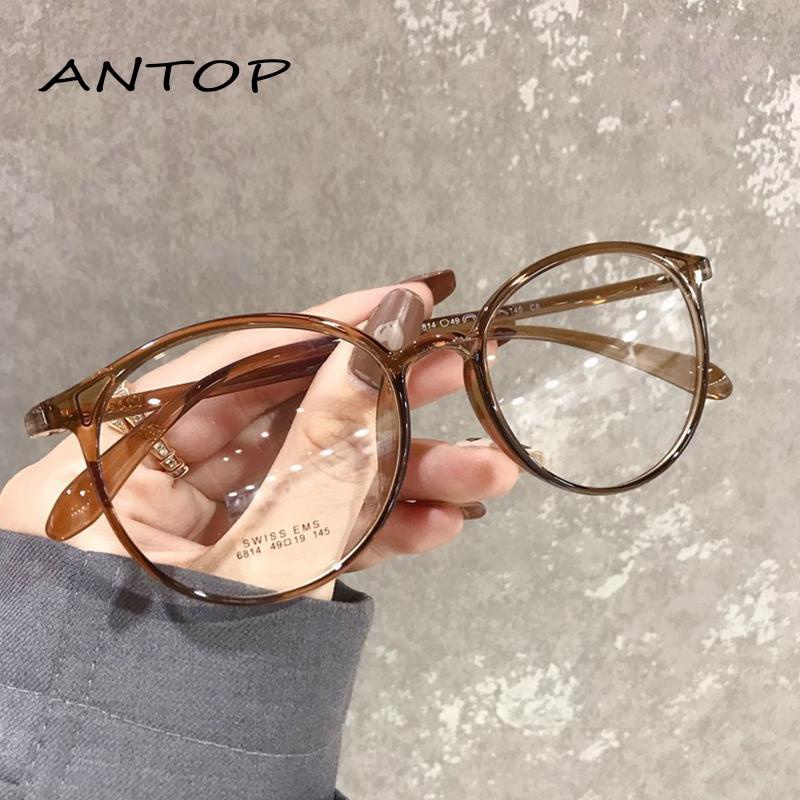 COD Kacamata Korea Wanita Kacamata Anti Radiasi Wanita Fashion retro flat Eyeglasses ANTOP