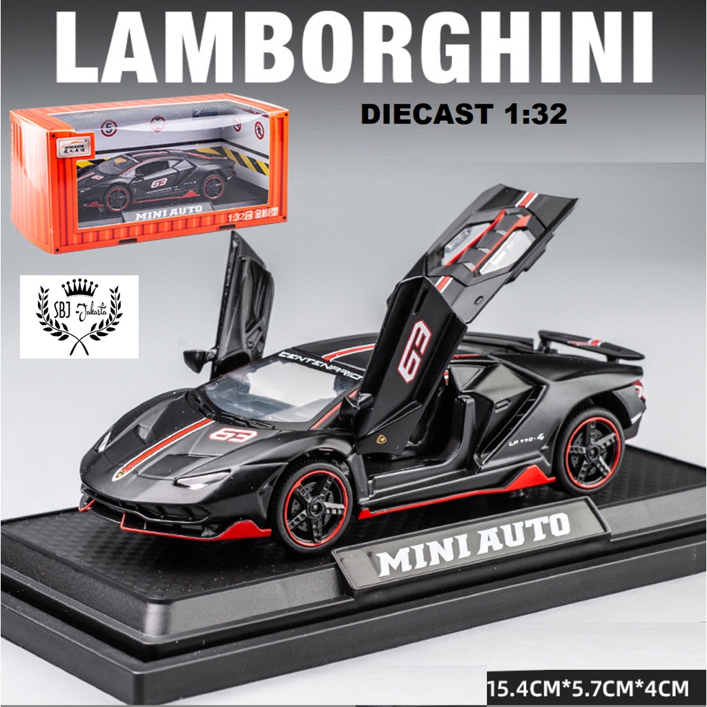 DIECAST MINIAUTO MOBIL Lamborghini SIAN 770 Skala 1:32 Metal Series