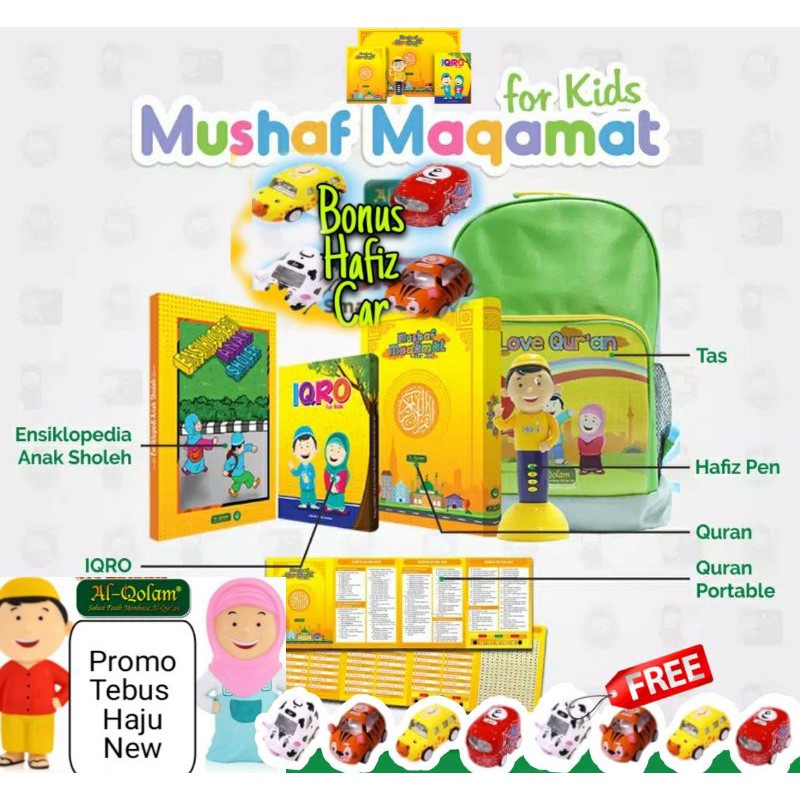 (Bonus Tas dan Hafiz Car) Paket Lengkap Mushaf Maqamat for Kids MMkids Maqomat original Alqolam
