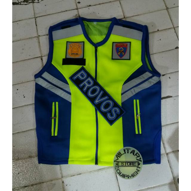 rompi prov biru bahan jala mes