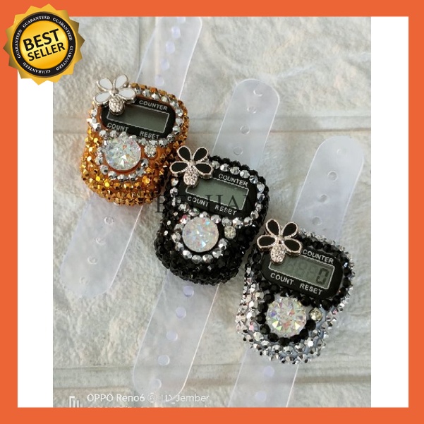 TASBIH DIGITAL CANTIK / TASBIH DIGITAL SWAROVSKI  new bunga satu tasbeh - tasbih digital - tasbih di